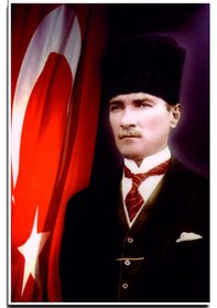 Resim Atatürk Portre 200X300CM Raşel Kumaş Dijital Baskı Bayrak 