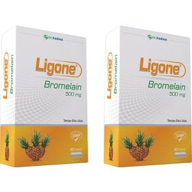 Resim Ligone Bromelain 500 Mg 2 x 60 Kapsül 