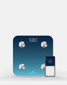 Resim Nautica Bluetooth Vücut Analizli Yağ Kas Su Ölçer Hassas Akıllı Tartı Baskül Navy Mavi 