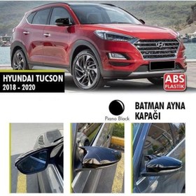 Resim 10oto Hyundai Tucson 2018-2020 Yarasa Ayna Kapağı Abs Plastik Batman Piano Black Batman Ayna Kapağı 