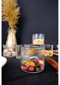 Resim Digithome 6 Lı Cam Çerezlik Ve Kase Sunum Seti 200 Ml - 04175 C1-1-154 