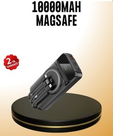 Resim 15w Kablosuz Hızlı Şarjlı 10000 Mah Powerbank Taşınabilir, Led Göstergeli Çok Renkli 