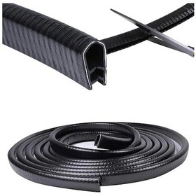 Resim Powermaster Pm-26301 U Tip Araç Kapı Çarpma Çizik Engelleyici Koruyucu 5 Metre Şerit Siyah 