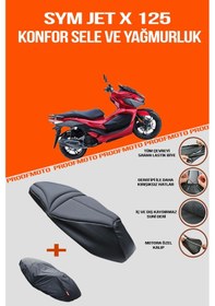 Resim Sym Jet X 125 Uyumlu Konfor Sele Ve Yağmurluk Kılıf 