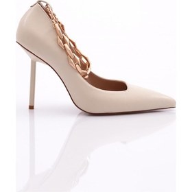 Resim Dgn 4535 Kadin Topuklu Ayakkabi 4535-2446-R1806 Ten Rengi 