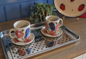 Resim Kuşlu Fincan + Tabak Set 