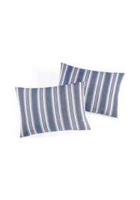 Resim Sport Çizgili 2li Yastık Kılıfı Soft Line Lacivert Lacivert 