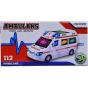 Resim Ctoy Oyuncak Pilli Sesli ve Işıklı 3D Ambulans 