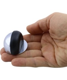 Resim Yarımay Kapı Stoperi Tamponu 5 Adet Vidalı Metal Ağır Kapı Stopu Hızlı Durdurucu Tutucu Krom Gümüş. 