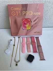 Resim Melzohome G11 Pro Mini 41MM Amoled Ekran Zümrüt Kolye ve Bileklik Hediyeli Akıllı Sa 