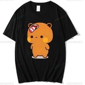 Resim Snapbuy Bubu Yaz Tişörtü - Parmak Arası Terlik - Dudu Bubu Modeliblackkadın Black 