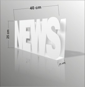 Resim 40X25Cm Beyaz News Yazılı Gazetelik Broşürlük İnsörtlük Dergilik 