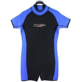 Resim - Sport Shorty 3 Mm Dalış Elbisesi L Mavi / Siyah 