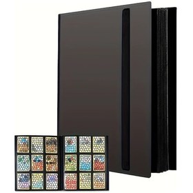 Resim Sunshine022 Siyah Premium 9 Cep Kart Dosyası - 360 Kart Kapasiteli, Mtg Tcg Beyzbol Koleksiyonları İçin Dayanıklı Koruma 