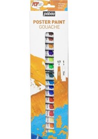 Resim Pebeo Pop Art Guaj Boya Seti 17x10ml + 15ml Beyaz 669810 Karışık Çok Renkli 