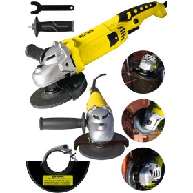 Resim Steiner Alman 3000 Watt Devir Ayarli Sjs Çift Metal Dişli Şanzuman Demir Metal Kesme Taşlama Makinesi 125MM 