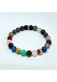 Resim Koç Burcu Bilekliği 8mm Doğaltaş Bileklik - 15 Cm Çok Renkli 