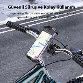 Resim Ally Borofone BH105 Crown Gidon Bağlantılı Bisiklet ve Motosiklet Telefon Tutucu 