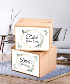 Resim Hafsa Ticaret Çeyiz Etiketi İsme Özel A4 Ebat (29 CM X 21 CM) - 20Lİ PAKET YÜKSEK YAPIŞKANLI Bohça Koli Etiketi 