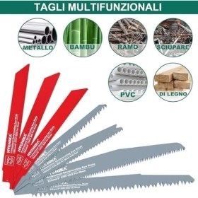 Resim TeknoKapsül For Better Lıfe Saber Testere Bıçakları, 16 Adet Testere Bıçağı Metal, Ahşap ve Ahşap Için Çivili, Saklama Kutulu 