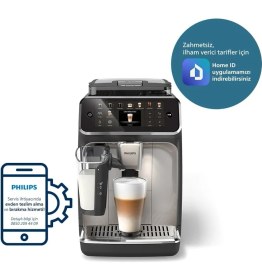 Resim Philips 5500 Serisi Lattego Tam Otomatik Kahve Makinesi - Renkli Ekran - Quickstart - Buzlu Kahve +2kg Kahve EP5547 