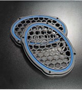 Resim Mavi Neon Işıklı 6x9 Oval Hoparlör Ve Midrange Kapağı 1takım (2ADET) 