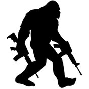 Resim Genel Markalar Siahlı Goril Sticker Oto Motor Laptop Duvar Folyo Sticker 25x30 Cm 
