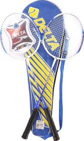 Resim Delta Tek Parça Halinde Üretim 2 Adet Dura-Strong Badminton Raketi Ve Deluxe Badminton Çantası Seti 
