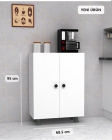Resim Çok Amaçlı Dolap Mutfak Kiler Banyo Dolabı 95x 68.5 
