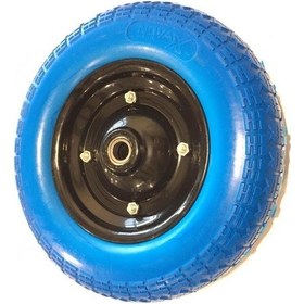 Resim Novax El Arabası Mavi Pu Patlamaz Teker 