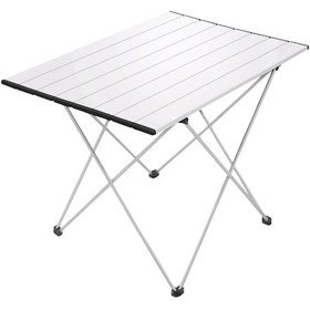 Resim Yek Outdoor Portatif Alüminyum Katlanır Eko Kamp Masası Büyük 66x47x52cm Gri Gri 