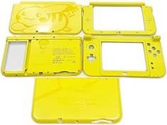 Resim Sunvalley Yeni 3DS XL LL DIY Konut Kılıf Kabukları Sınırlı Sarı Değiştirme, New3DSXL New3DSLL 3DSXL 3DSLL El Oyun Konsolları, Kişiselleştirilmiş PKM Edition Dış Ön Kapak Plakaları 5 ADET Set 