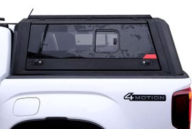 Resim VW Amarok Omcap Camlı Kabin Paslanmaz Çelik Sürgülü Yan Camlar 2010-2021 Arası 