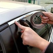 Resim Trendooze Turcoshop11 1.5 Cm Geniş 3 Metre Chrome Kaporta Koruma Şeridi Çekiç Panel Kasa, Beyaz 