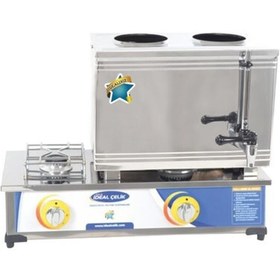 Resim İdeal Çelik Gazlı Çay Ocağı - 2 Demlik 25LIK 
