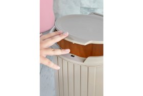 Resim Özel Kalite Bas Aç Mekanizmalı Banyo ve Mutfak Pedallı Çöp Kovası - Siyah 