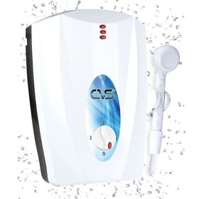 Resim CVS Beyaz Renk Armutlu Elektrikli Banyo Şofbeni. 