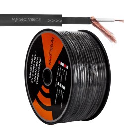 Resim Magicvoice B96 Profesyonel Tek Damarlı Blendajlı Enstrüman Mikrofon Kablosu Mono 100 Metre (Siyah) 