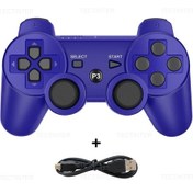 Resim Mavi Destek Bluetooth Kablosuz Gamepad Playstation 3 Joystick Denetleyicisi Ps3 Controle Aksesuarları Usb Pc Oyun Denetleyicisi 
