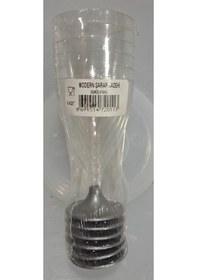Resim Modern Plastik Şarap Kadehi Gümüş Ayaklı Kullan At 6 Lı - 7 X 17 Cm 1 Pakette 6 Adet Mevcuttur 