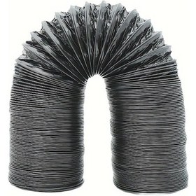 Resim Willowhaven Esnek Siyah Pvc Menfez Hortumu 4 İnç 6 M İç Ve Dış Mekan Hvac Sistemleri 