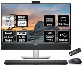 Resim Dell Optiplex 7420 Plus i7 14700 24GB DDR5 4TB SSD UHD Graphics 770 23.8" FHD FDOS All in One PC 