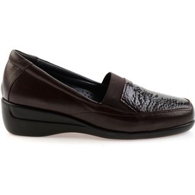 Resim Bambi Kahve Leather Kadın Dolgu Topuklu Ayakkabı K01531254003 