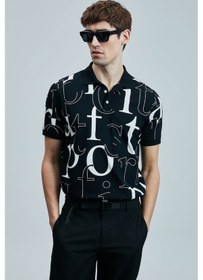 Resim Lufian 111040219 Dıamond Smart Erkek Polo Tişört Erkek T-shirt SIYAH 