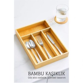 Resim shopwave Bambu Çekmece İçi Kaşıklık Organizer 