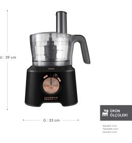 Resim Karaca Mastermaid Power Max 11 In 1 Mutfak Robotu Matte Black Copper 2500 W 