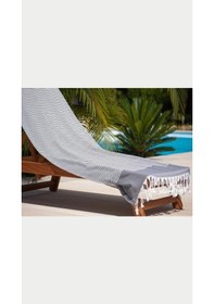 Resim Peştemal Plaj Havlusu 90x170 - Yumuşak, Emici Ve Şık Tasarım Siyah 