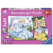 Resim Ravensburger 3x49 Parça Puzzle Walt Disney Belle Cinderella Rapunzel 093465 