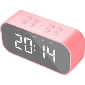 Resim Taşınabilir Bluetooth Hoparlör: Kablosuz Müzik Ve Görüşme, Renkli Ekran, Uzun Pil Ömrü, Pembe 