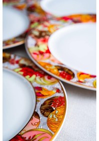 Resim Acar Dream 6 Parça Servis Tabağı - 27 Cm Renkli 